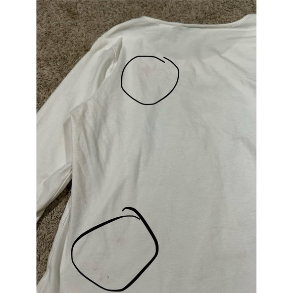 Laura Ashley Petite Floral Print Top White Blue Green 3/4 Sleeve PM - Picture 5 of 5